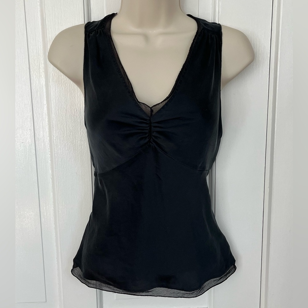 The Limited Black Sleeveless 100% Silk Cami Blouse